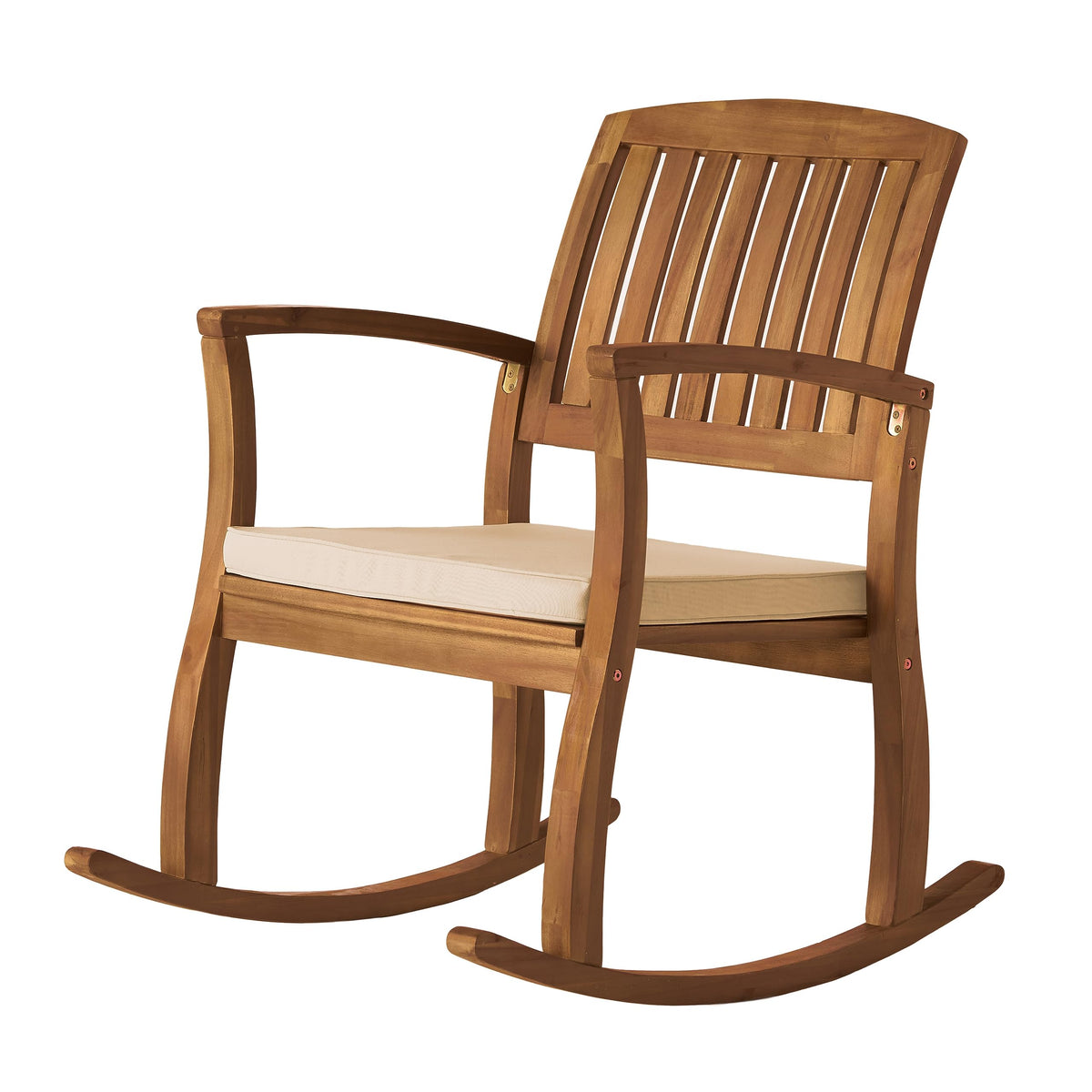 Christopher Knight Home Selma rocking chair in teak finish offers durable outdoor seating