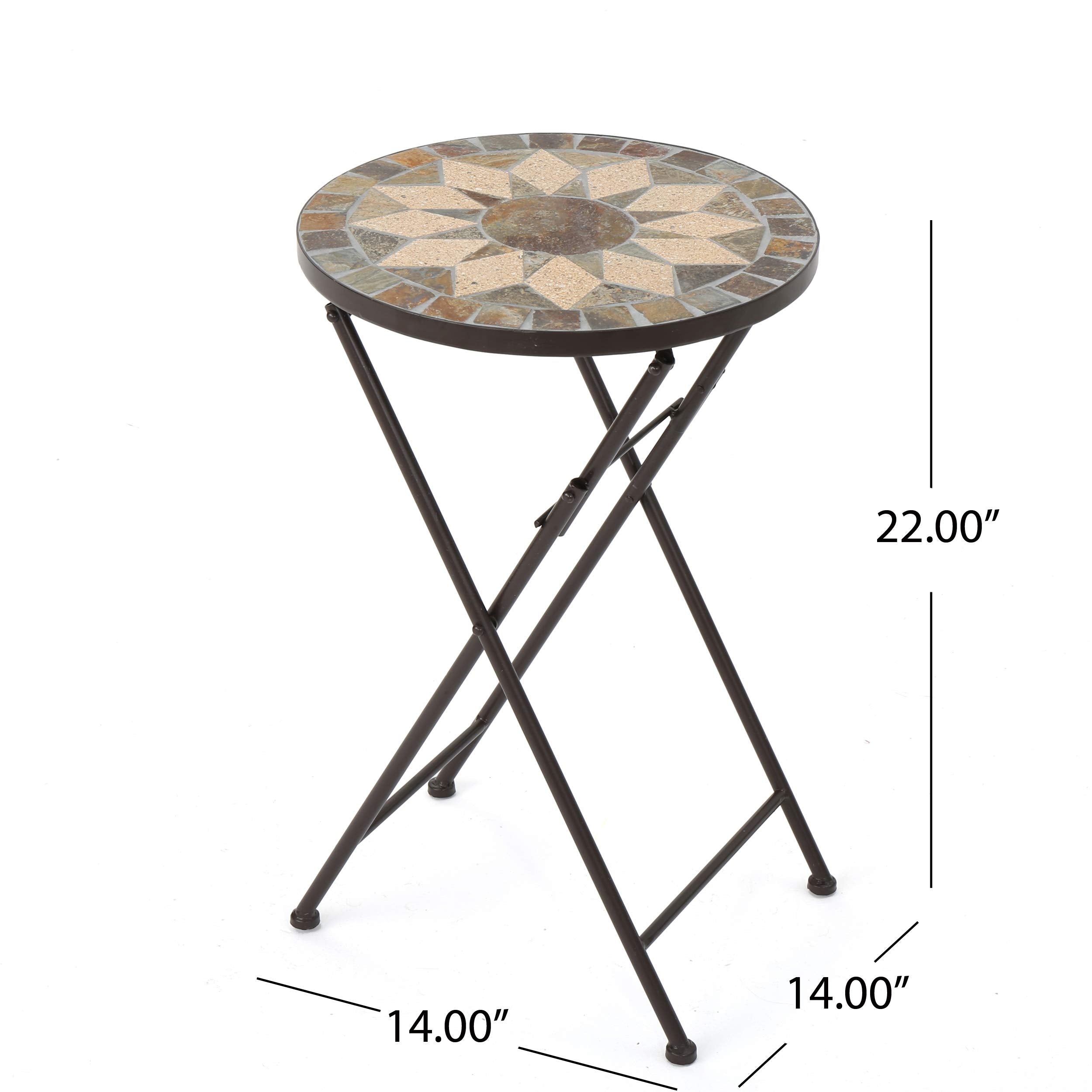 Christopher Knight Home Silvester beige-black finish complements existing outdoor furniture.