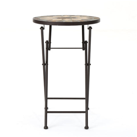 Christopher Knight Home Silvester stone-top with star design enhances patio style.