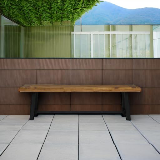 Christopher Knight Home Toby outdoor bench with sandblast teak finish highlighting warm tones for patios