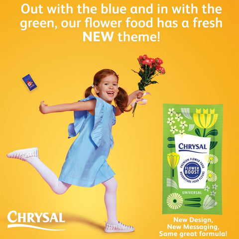 Chrysal Flower Boost clear sachet dissolves easily in water