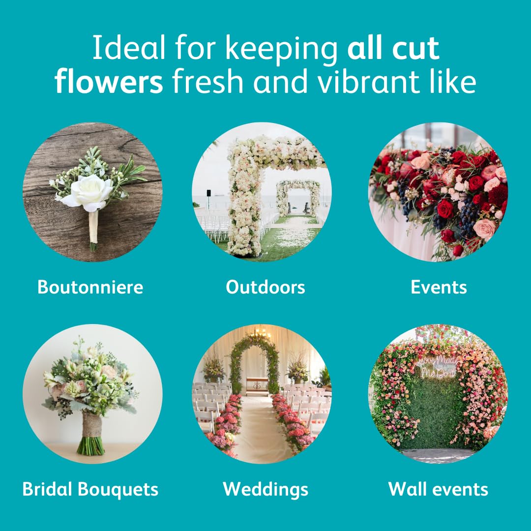 Chrysal Glory wedding bouquet preserves petals' freshness and colors for special events