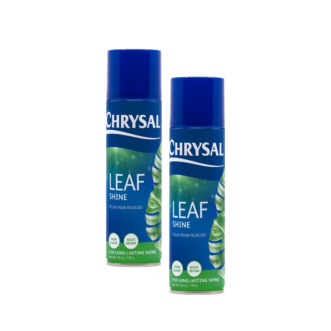 Chrysal Leaf Shine spray bottle ready to apply on indoor plants.