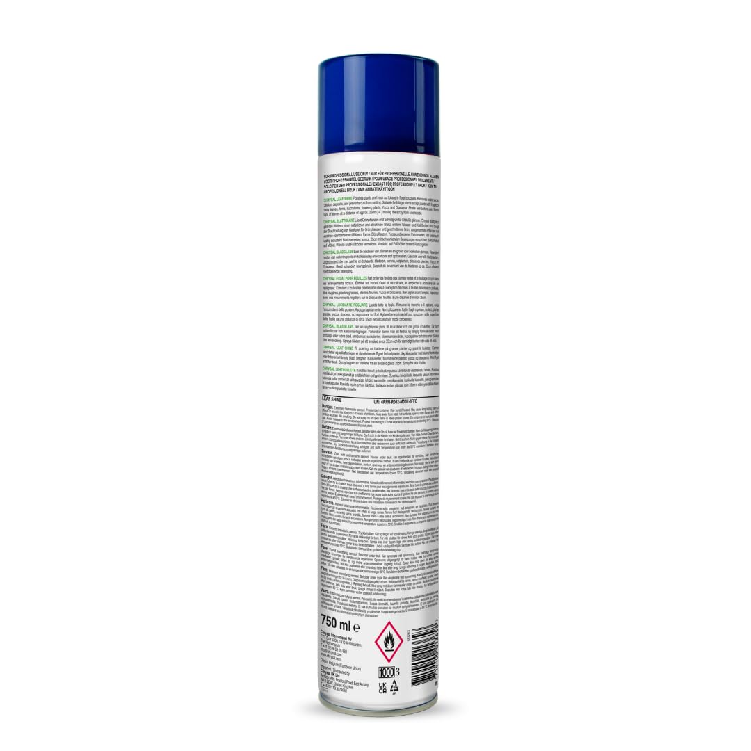 Chrysal Leaf Shine Spray nozzle enables even misting on foliage.