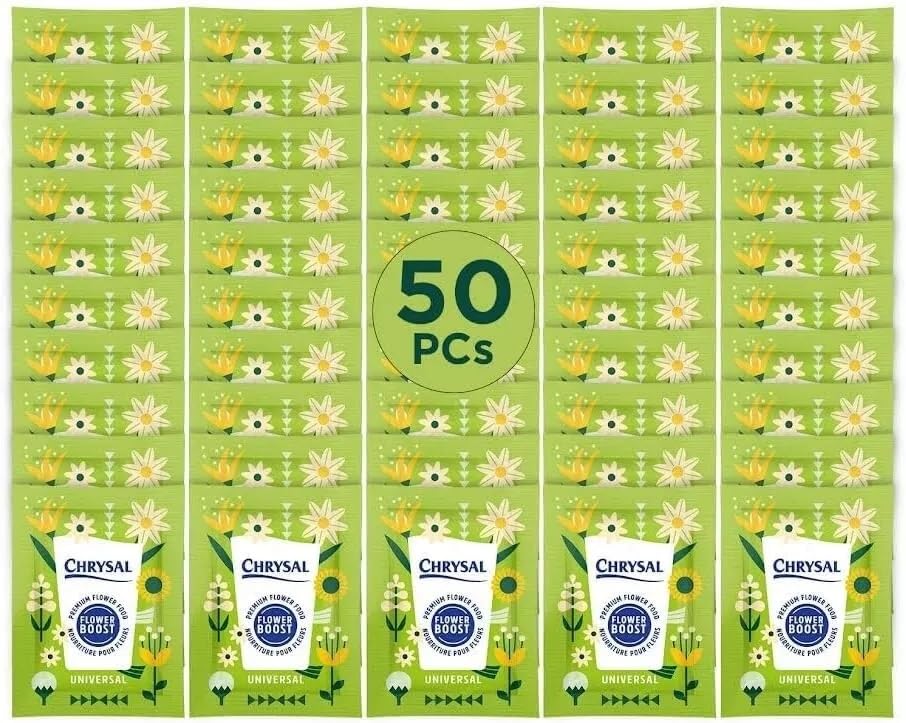 Chrysal Universal Flower Food sachet for fresh cut flowers extends vase life