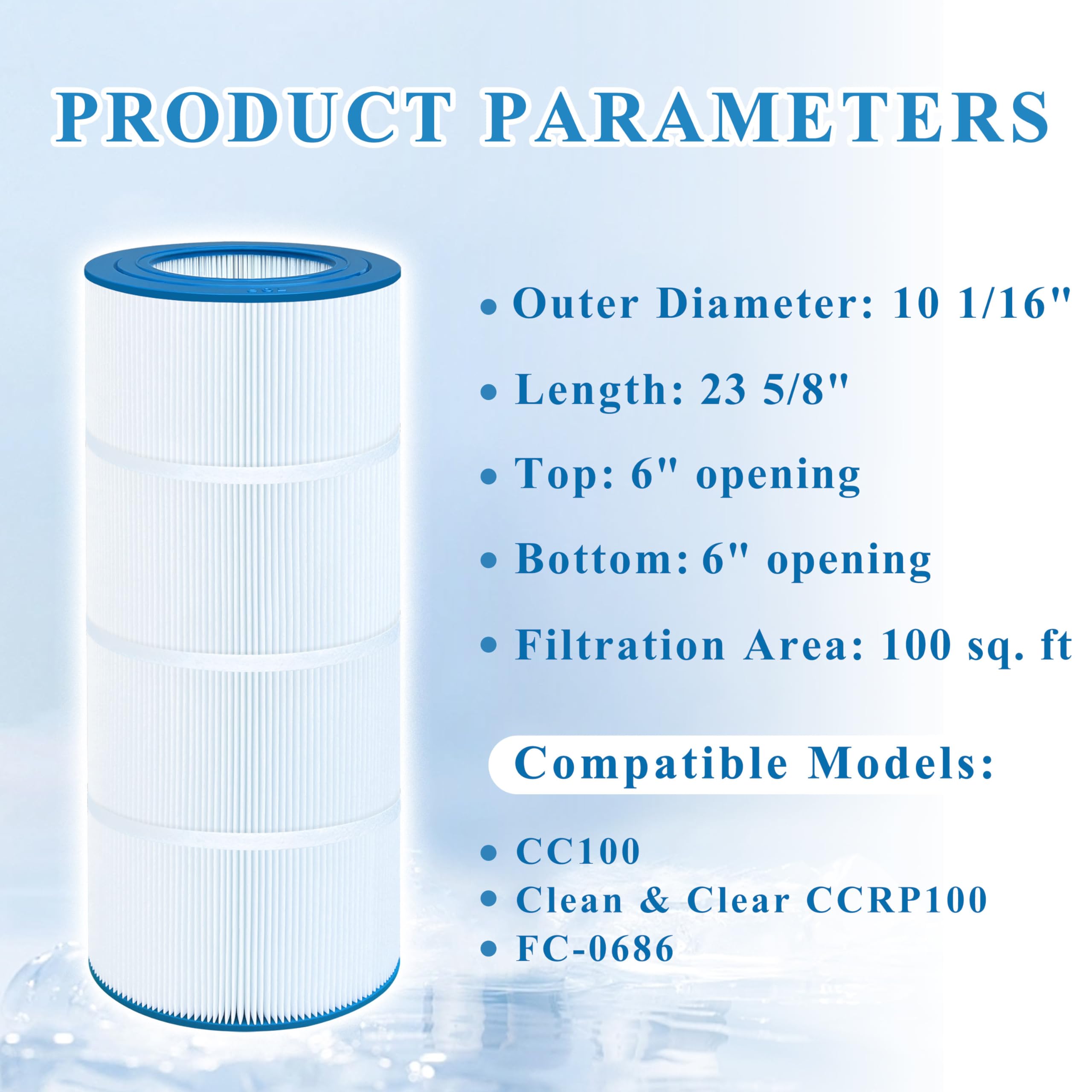 Chryseos filter supports CCRP100 for reliable circulation and easy maintenance