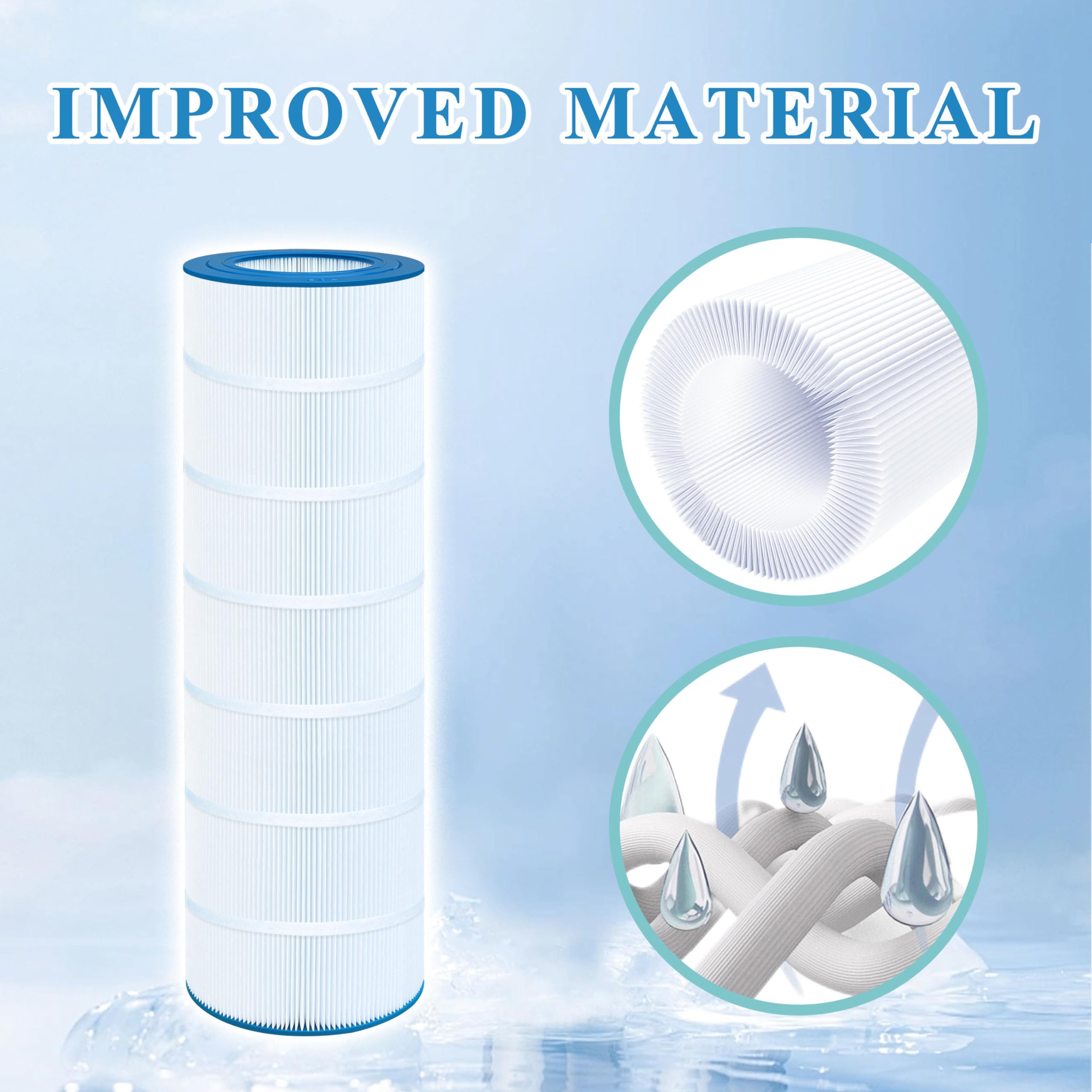 Chryseos pool filter packaging label confirms model compatibility.