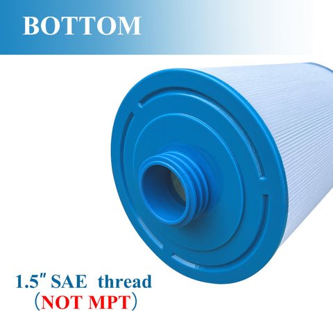 Chryseos spa filter provides 45 sq ft filtration area for efficient cleaning
