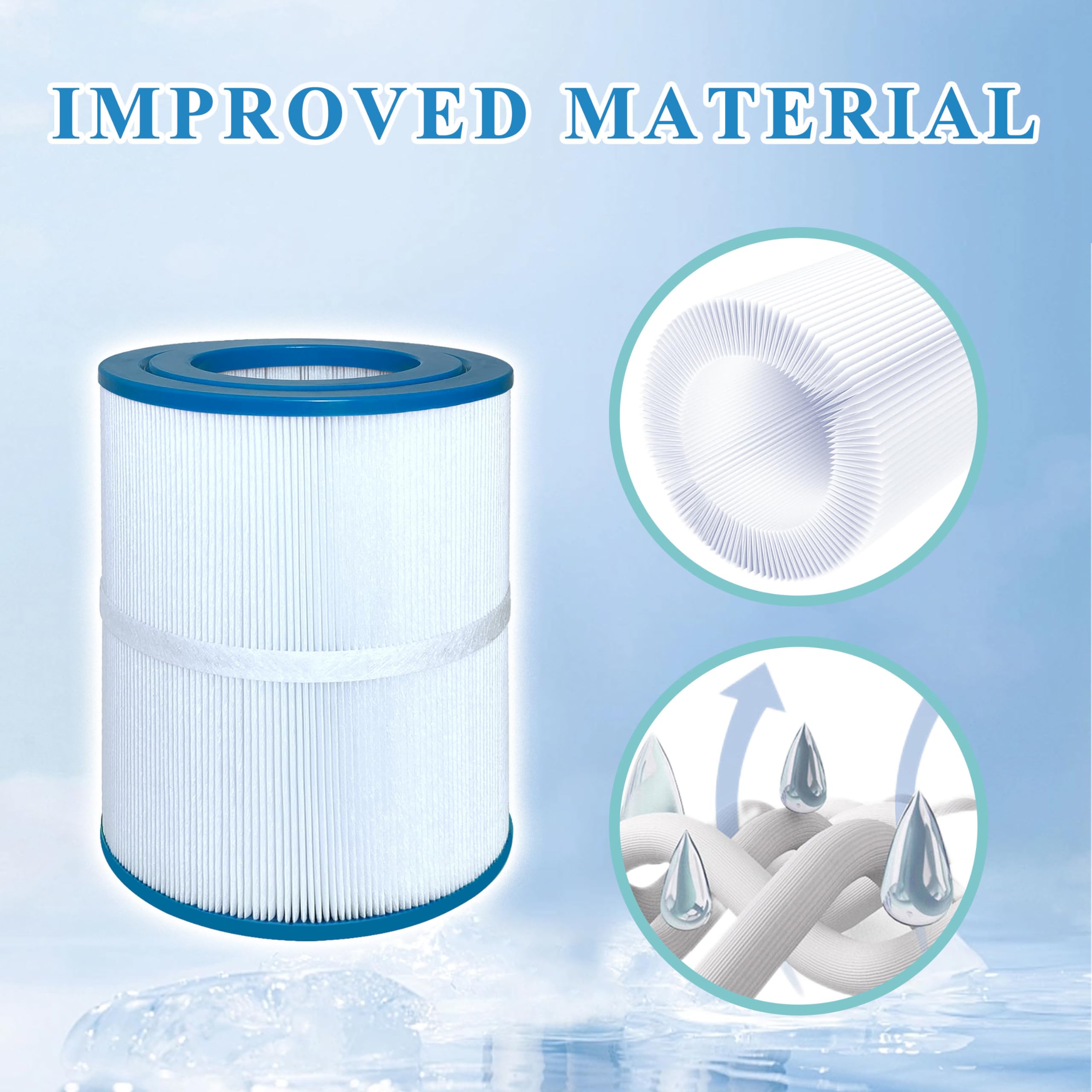 Chryseos spa filter easy-install emphasizes simple, tool-free replacement.
