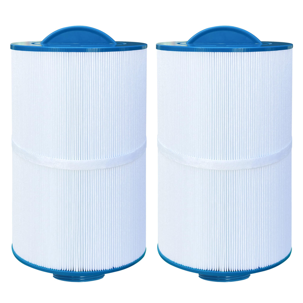 Chryseos spa filter front view showing compact design for easy maintenance