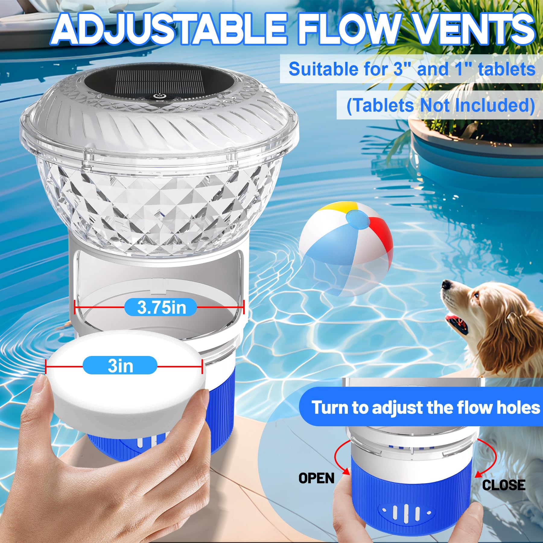 Chsuiwe bottom hole dilution design hot tub floater helps maintain balance