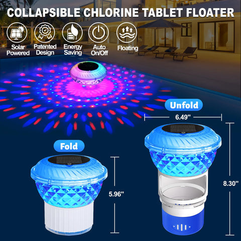 Chsuiwe collapsible chlorine dispenser stores easily after use
