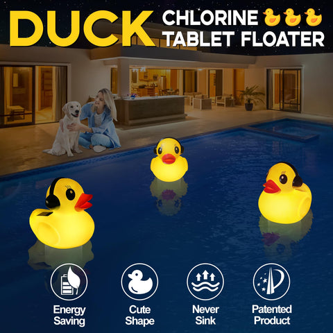 Chsuiwe duck design adds whimsy to pool while helping sanitize