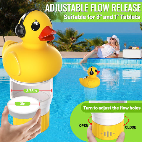 Chsuiwe solar-powered chlorine floater uses sun energy to illuminate surfaces after dark