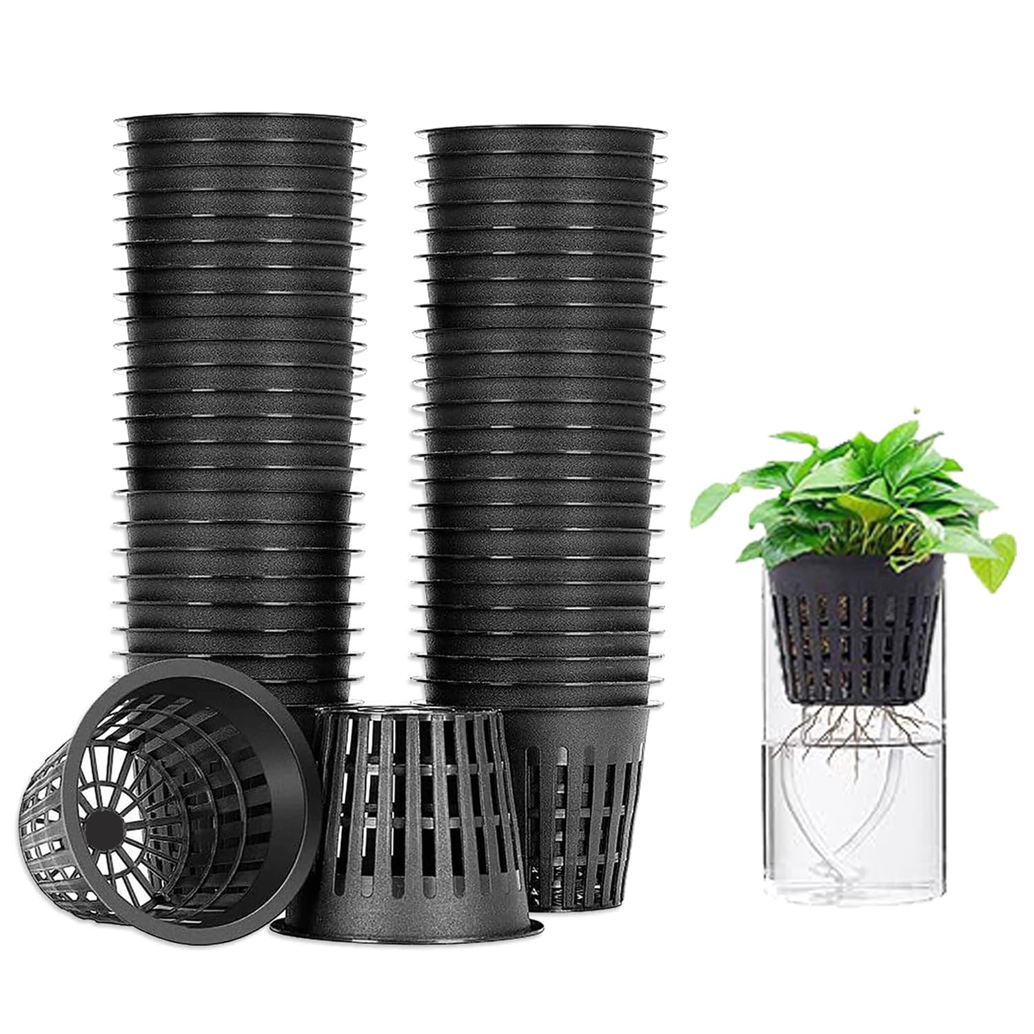 CHTASO net pots in packaging, durable and reusable for hydroponics.
