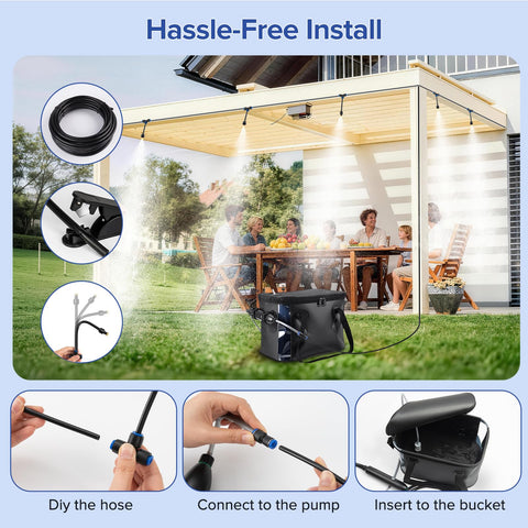 Chtoocy 20L foldable misting bucket supplies water on the go.