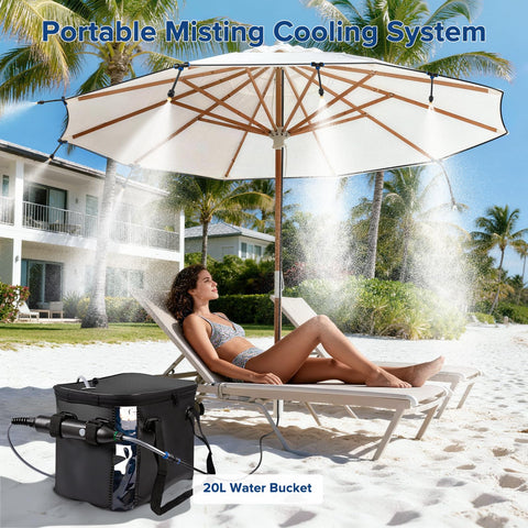 Chtoocy outdoor misting nozzles deliver ultra-fine mist for cooling.