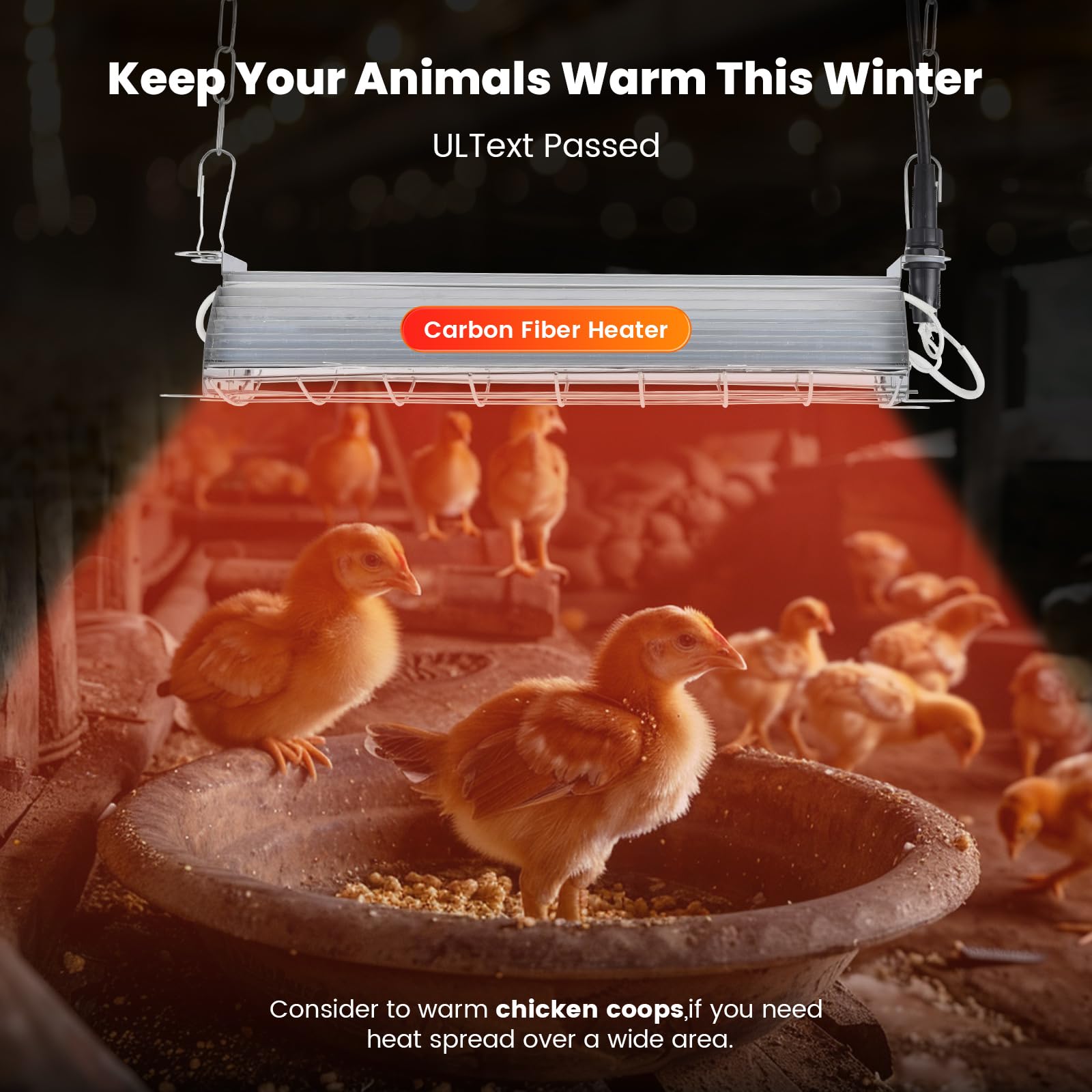 Chtoocy UL-certified livestock heater offers durable protection and reliable operation.