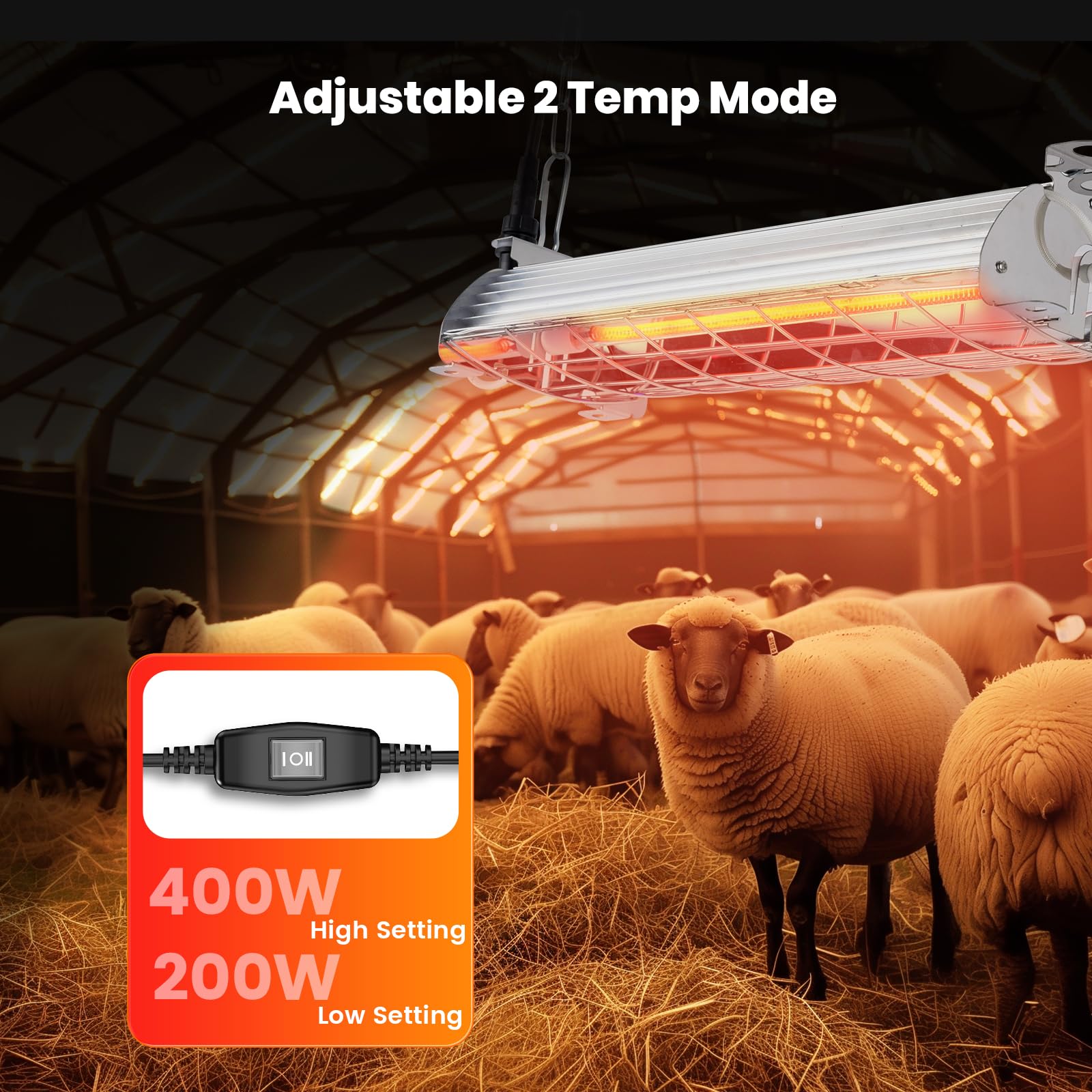 Chtoocy wide-angle heat dispersion delivers even warmth across the brooder area.