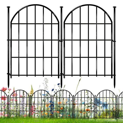 CHTSJQW 26-pack decorative garden fence arch frames borders and enhances curb appeal.