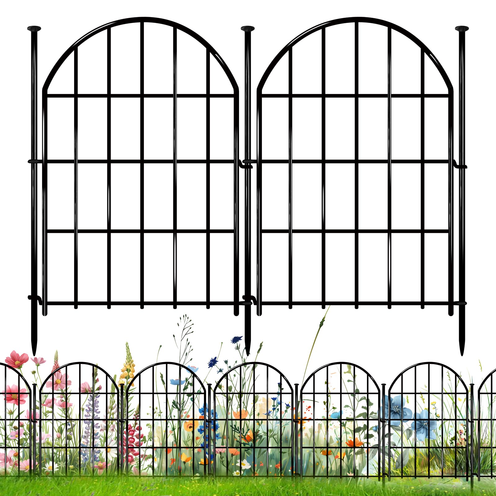 CHTSJQW decorative arch garden fence defines borders and adds garden charm.