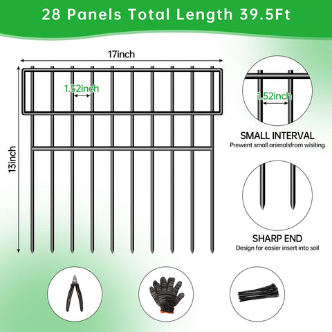 CHTSJQW no-dig fence 1.52in gap keeps small animals out and yard secure.