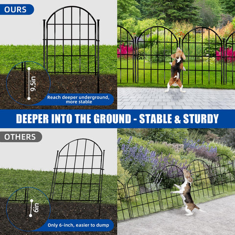 CHTSJQW rustproof metal fence resists weather for long-term outdoor use.