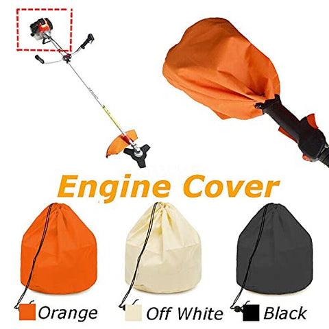 Chuancheng trimmer engine cover in beige shields tools during edging tasks.