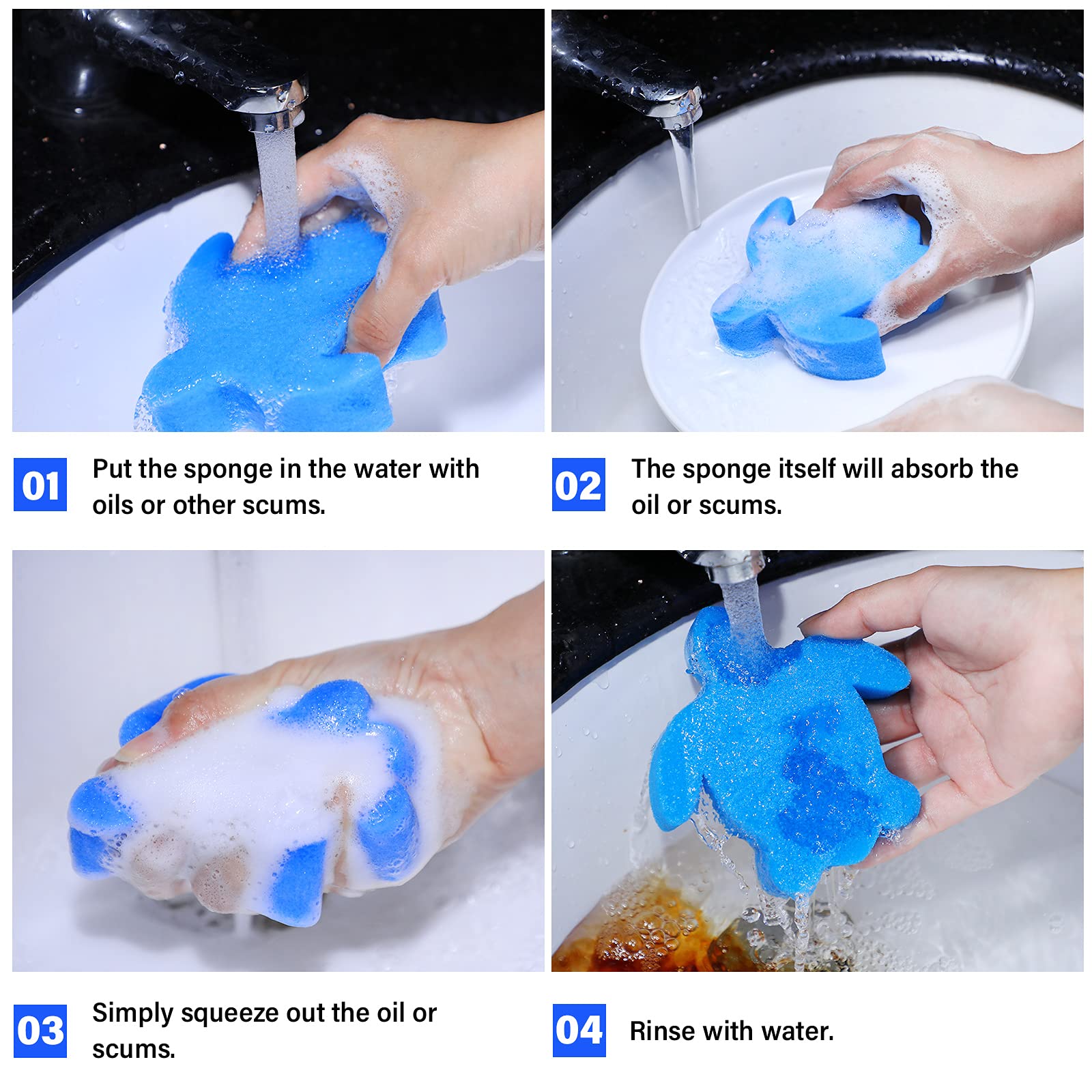Chuangdi 11.5x11.5x3 cm sponge for easy pool area cleaning.