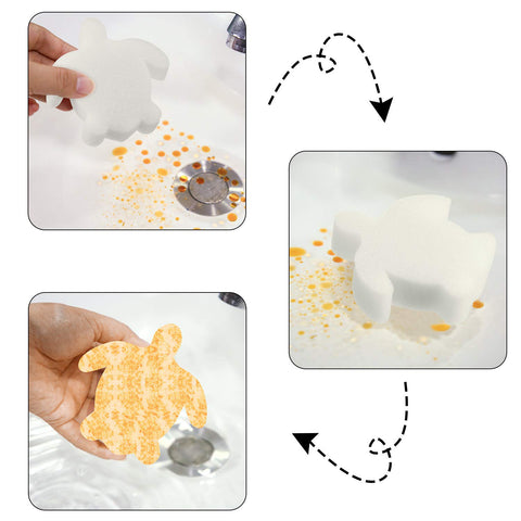 Chuangdi oil-absorb-sponge in water demonstrates scum reduction capability.