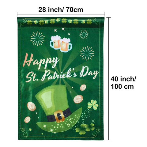 Chuangdi Saint Patrick's Day flag for porch or yard, bright and weatherproof.