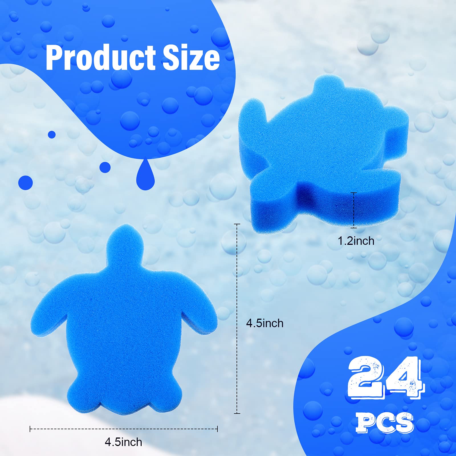 Chuangdi spa pool scum absorber sponge clears surface buildup in hot tubs.