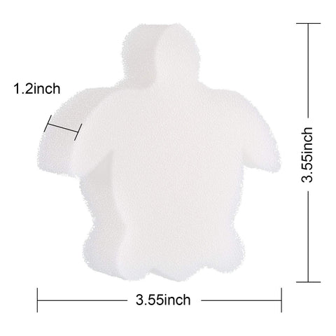 Chuangdi turtle shape sponge closeup shows absorbent surface for spa use.
