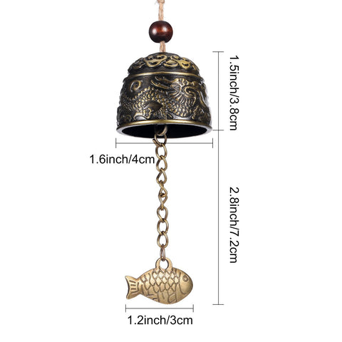 Chuangdi vintage dragon wind chime adds outdoor charm to the garden.
