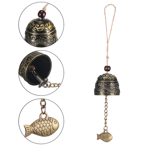 Chuangdi zinc alloy Feng Shui bell durable for indoor and outdoor use.