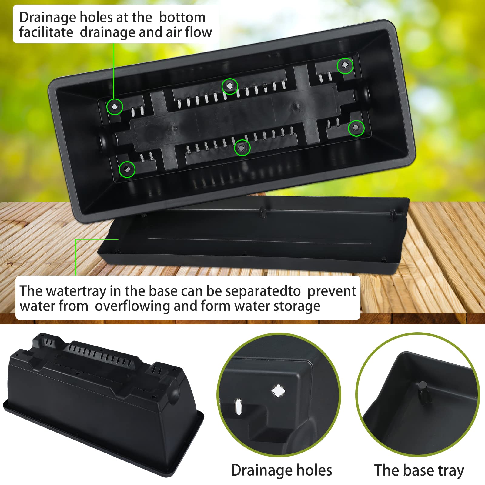 CHUKEMAOYI durable outdoor window planter resists sun and rain