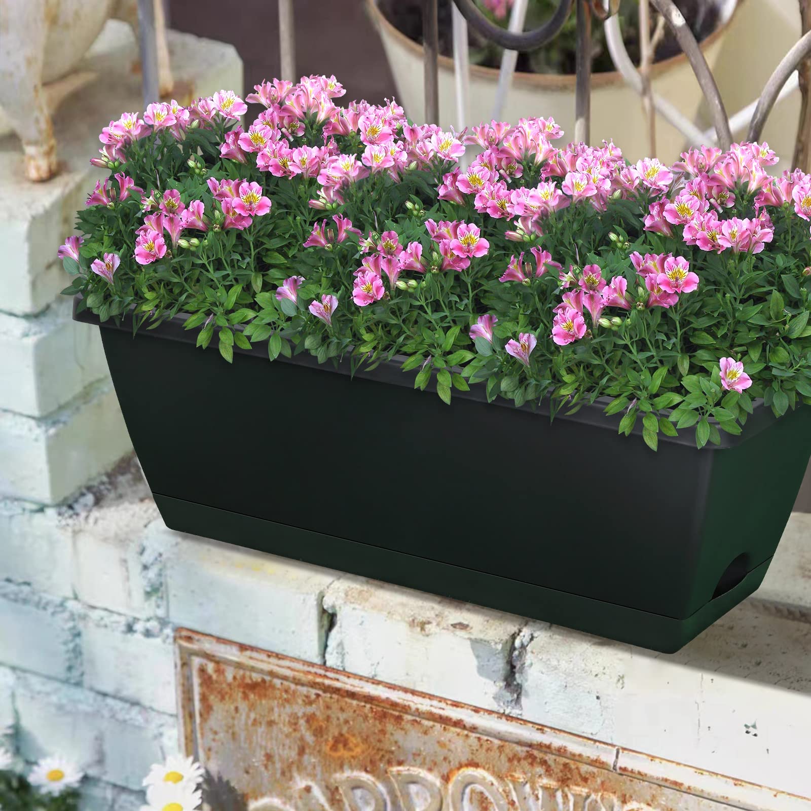 CHUKEMAOYI water inlet design rectangular planter enables easy bottom watering
