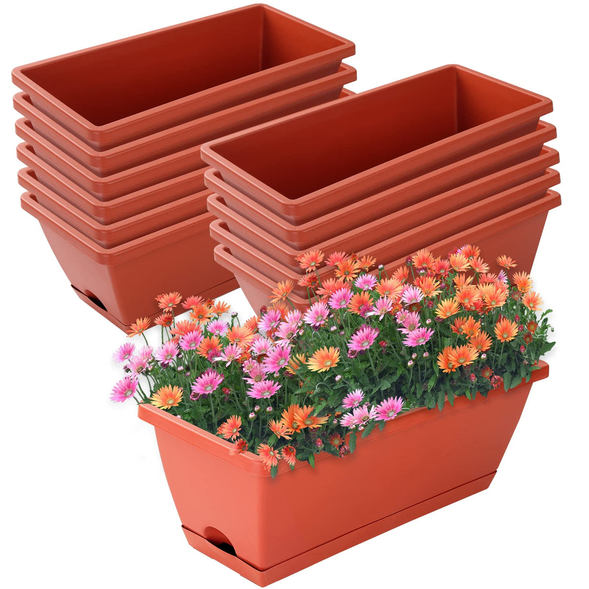 CHUKEMAOYI window box planter front view for compact balcony gardening
