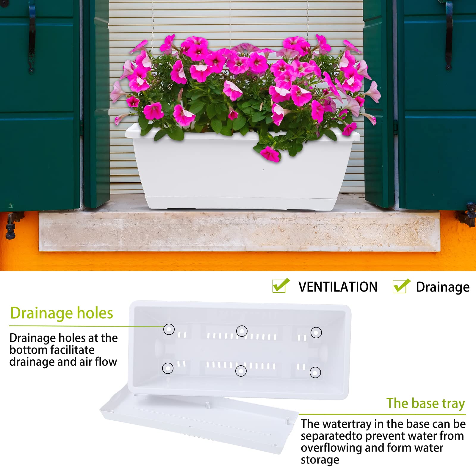 CHUKEMAOYI window boxes blend simple decor with practicality for patios, balconies, and kitchens.