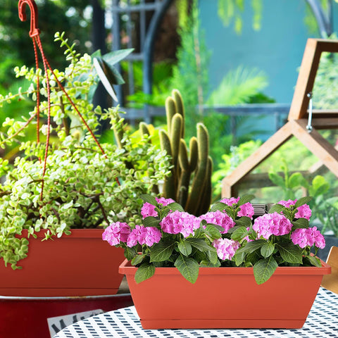 CHUKEMAOYI red planters are easy to clean and maintain on surfaces.