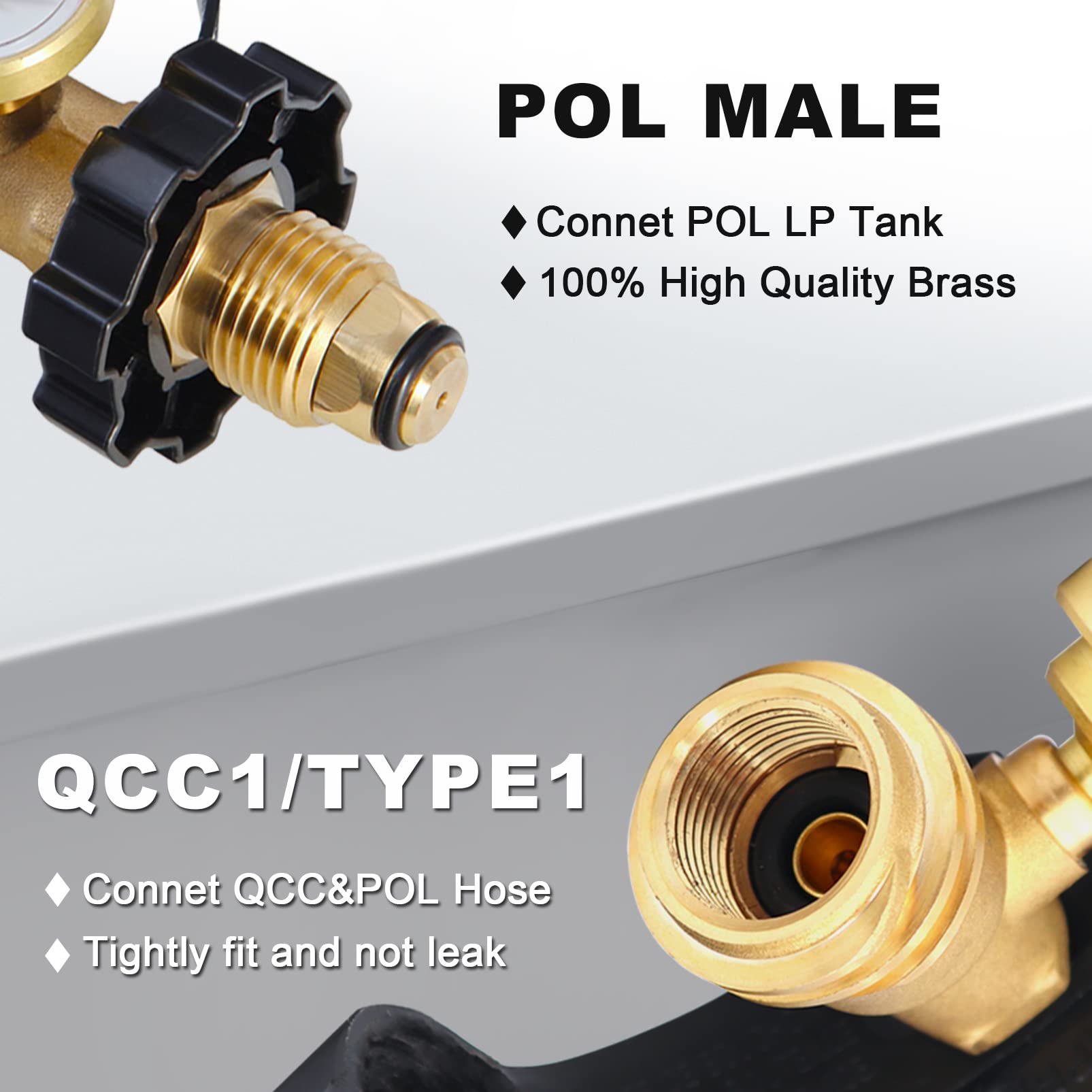 Chulan adapter connection detail emphasizing leak-proof seal and easy hand-tightening.
