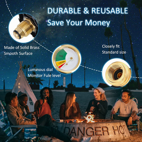 Chulan use-case: grill and camper setup with gauge for safe, convenient propane operation.