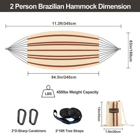 CHULIM 450 lbs capacity hammock fabric ensures durable, breathable outdoor lounging.