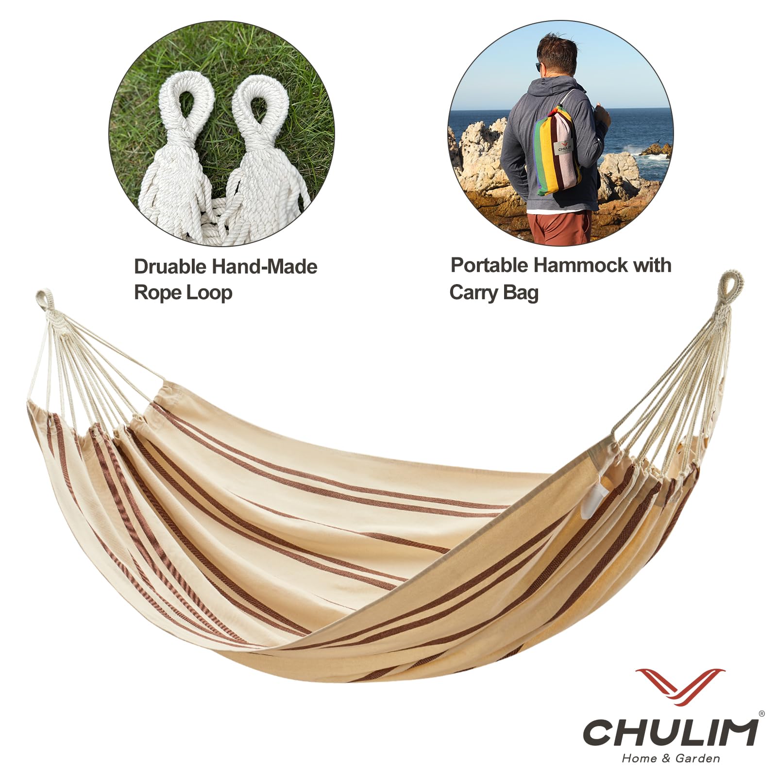 CHULIM carry bag makes transporting the hammock and straps to spaces easy.