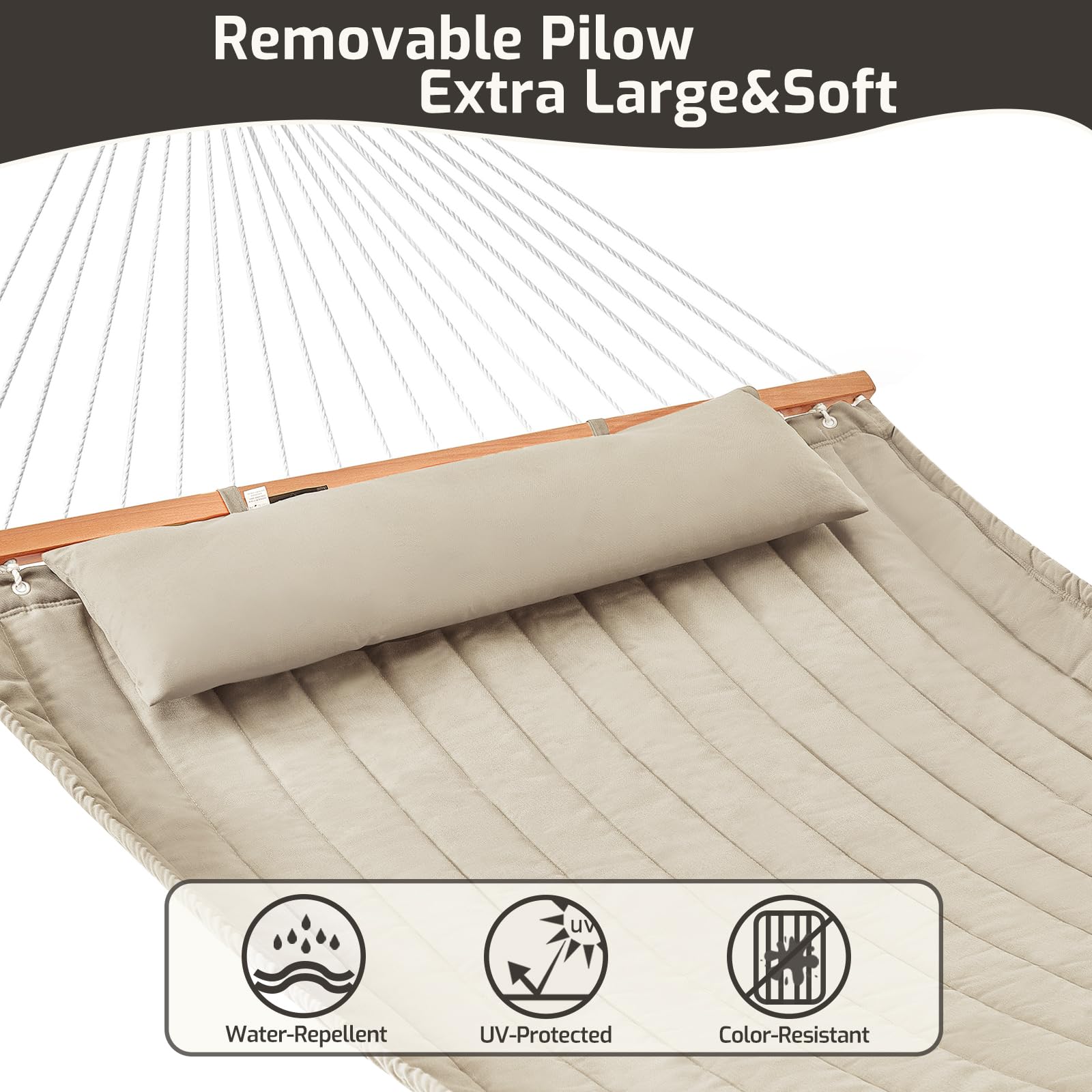 CHULIM durable polyester rope with triangular weave enhances hammock stability.