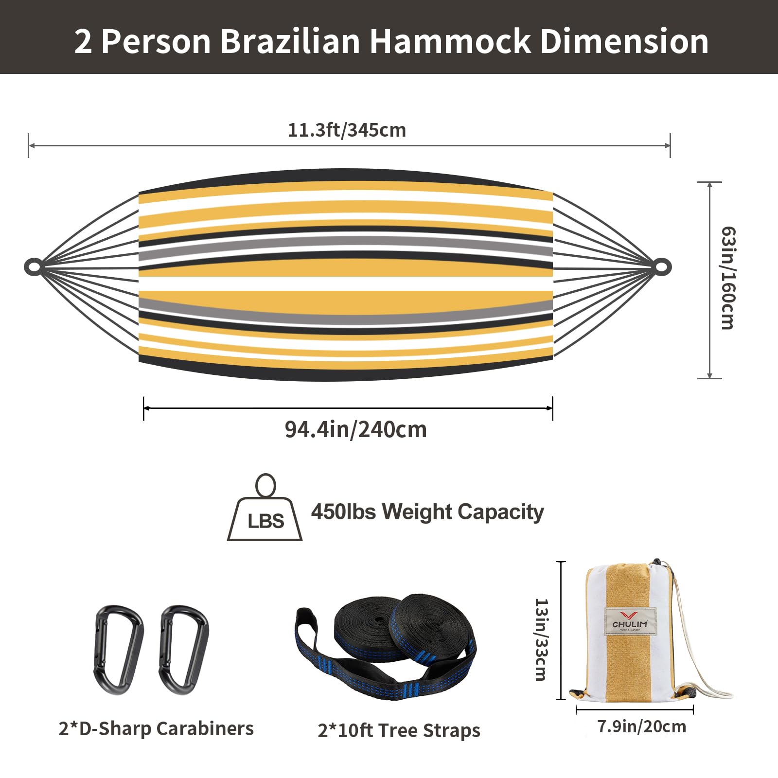 CHULIM extra large hammock bed 94 by 63 inches for shared comfort