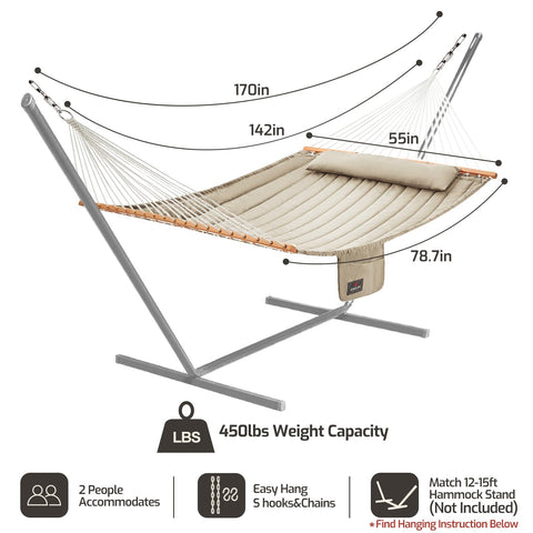 CHULIM generous 78.7 x 55 inches size suits outdoor lounging.