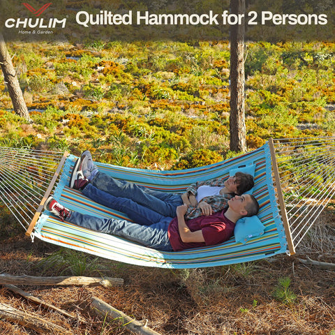 CHULIM hammock head pillow detail adds comfort for serene afternoons outside.