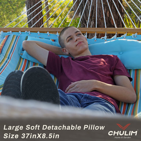CHULIM reversible fabric hammock offers two-tone styling for flexible outdoor looks.
