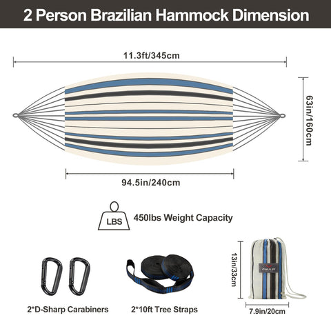 CHULIM hammock setup ready-to-hang with daisy-chain straps for easy suspension